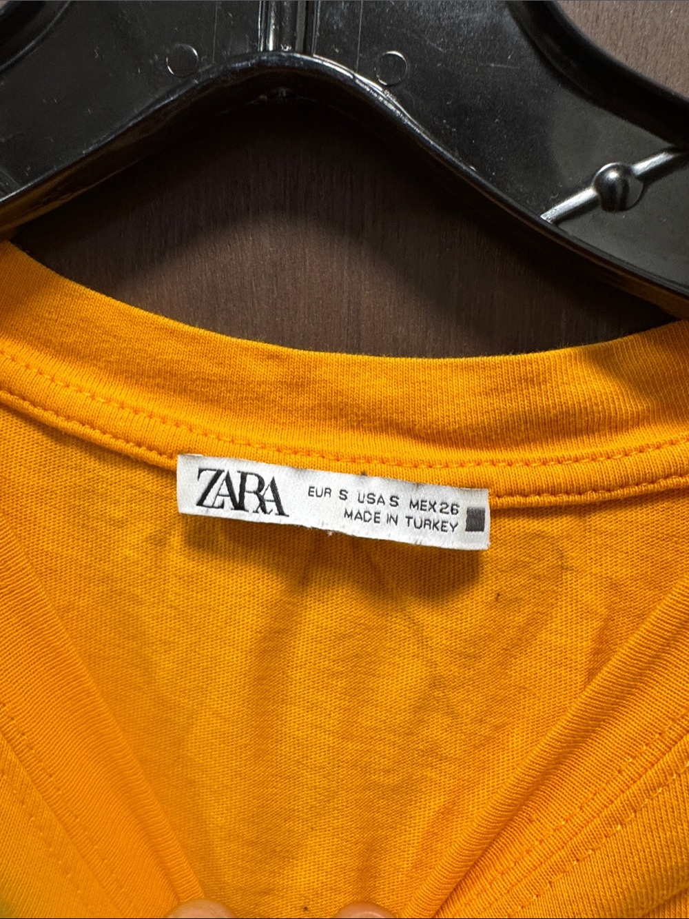 Zara Orange Tee with Green Bear Graphic - Picture 3 of 3